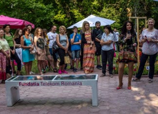 The first green space in Romania with solar benches and free Wi-Fi, arranged by Telekom Romania Foundation