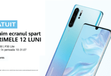 Înlocuire gratuită a ecranului, timp de un an, pentru achiziția unui HUAWEI P30 lite, P30 Pro sau P30