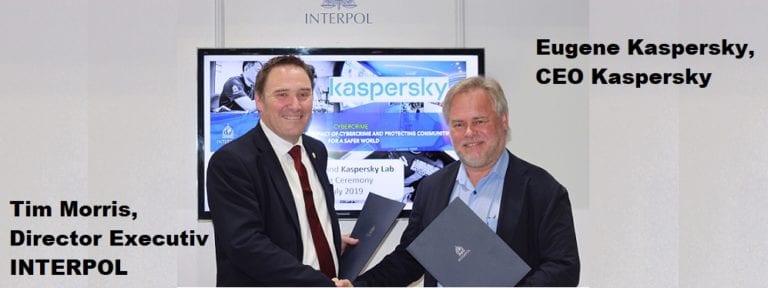 Nou acord de colaborare intre Interpol si Kaspersky, pe cinci ani. Primul a fost semnat in 2014.