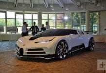 Bugatti a prezentat în California cea mai puternică supermaşină a sa, Centodieci, de 10 milioane de dolari