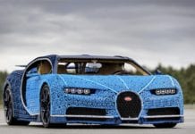 Replica modelului Bugatti Chiron, recreată din piese LEGO Technic, va fi expusă în showroom-ul eMAG Băneasa