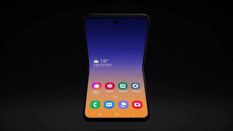 Samsung a prezentat un concept de smartphone pliabil de tip clamshell