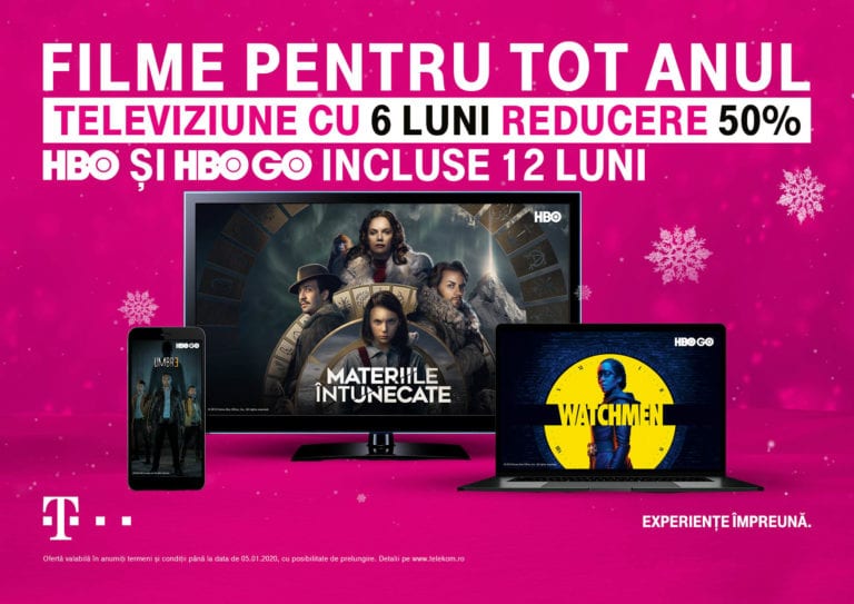 Campania de iarnă Telekom Romania – Smartphone-uri la 0 euro, televiziune cu 50% reducere șase luni și HBO gratuit pe tot anul