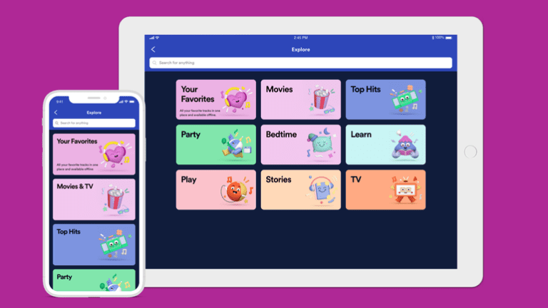 Spotify are o aplicație cu muzică pentru copii