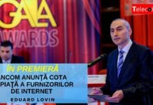 VIDEO În premieră, ANCOM anunţă la GALA COMUNICAŢII Mobile cota de piaţă a furnizorilor de Internet pe baza numărului de conexiuni