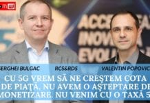 VIDEO Serghei BULGAC, CEO al Grupului DIGI | RCS&RDS: Cu 5G dorim creşterea cotei de piaţă, care stagnează la 12% pe mobil. Nu venim cu o taxă 5G, nu avem o aşteptare de monetizare.
