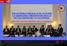 VIDEO Solicitările mediului de afaceri la semnarea memorandumului de colaborare dintre Guvern şi CDR