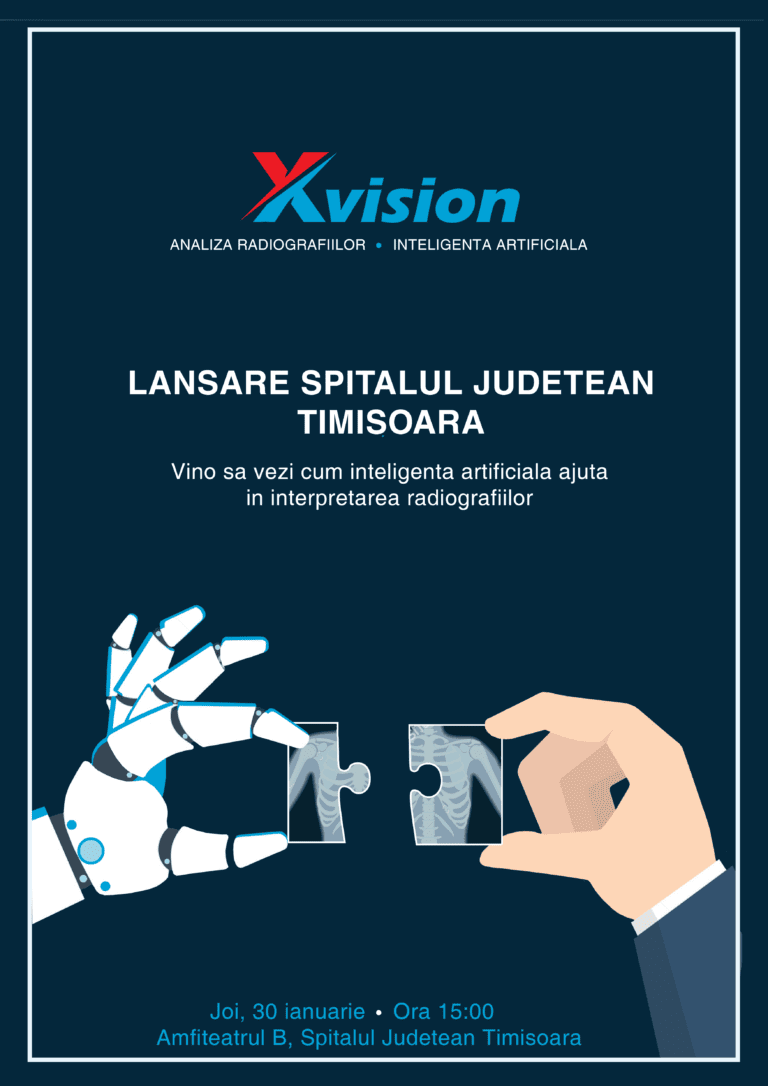Premieră în România: la Spitalul de Urgență din Timișoara se pot analiza radiografiile pulmonare cu inteligenţa artificială din aplicaţia XVision