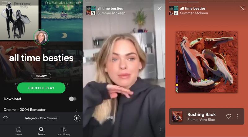 "Stories" pe Spotify: Aplicația permite influencerilor să posteze