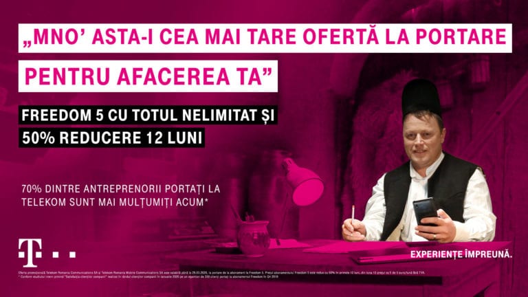 Eşti antreprenor şi cauţi un abonament fără perioadă minimă contractuală? Vezi ce ofertă nouă de portare are Telekom