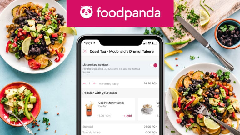 Coronavirus | foodpanda introduce butonul Livrare fără contact