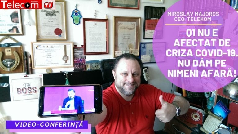 VIDEO Miroslav Majoros, CEO Telekom Romania: Q1 nu este afectat de criza coronavirus. Nu dăm afară pe nimeni
