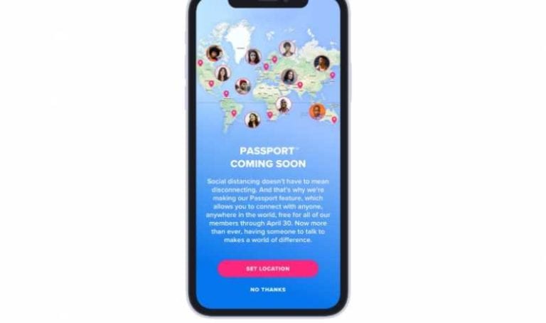 Tinder oferă gratuit funcția Passport, pentru ca utilizatorii din toată lumea să-și găsească amici în timpul pandemiei