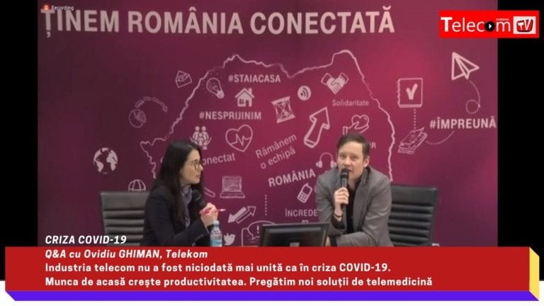 VIDEO Interviu cu Ovidiu Ghiman, Telekom: Industria telecom nu a fost niciodată mai unită ca în criza COVID-19.