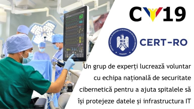 CERT-RO inițiază o campanie de voluntariat pentru a ajuta prestatorii de servicii medicale să se apere de atacuri cibernetice