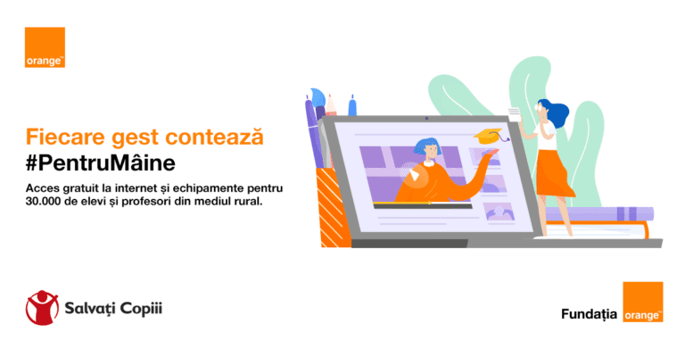 Orange şi Salvați Copiii oferă tablete și internet nelimitat pentru 30.000 de elevi şi profesori din mediul rural