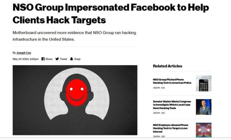 Controversata companie de spionaj NSO s-a dat drept Facebook pentru a răspândi rapid sofisticatul său soft de monitorizare