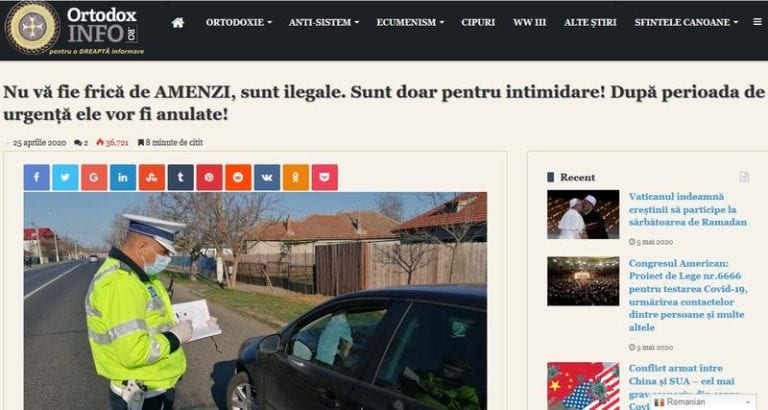 După ce a fost blocat site-ul ortodoxinfo.ro, s-a deschis ortodox.info.ro: Autoritățile au decis și blocarea acestui site, care ar continua dezinformările și conspirațiile pe tema COVID-19