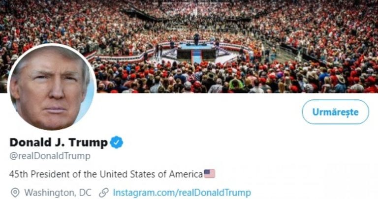 Twitter nu exclude suspendarea contului lui Donald Trump, dacă preşedintele continuă să publice mesaje care încalcă regulile reţelei sociale