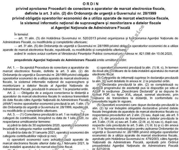 Aparatele de marcat electronice fiscale vor fi conectate la ANAF de la 1 iulie. Excepție fac cele din zonele fără rețele pentru care trebuie depusă o declarație