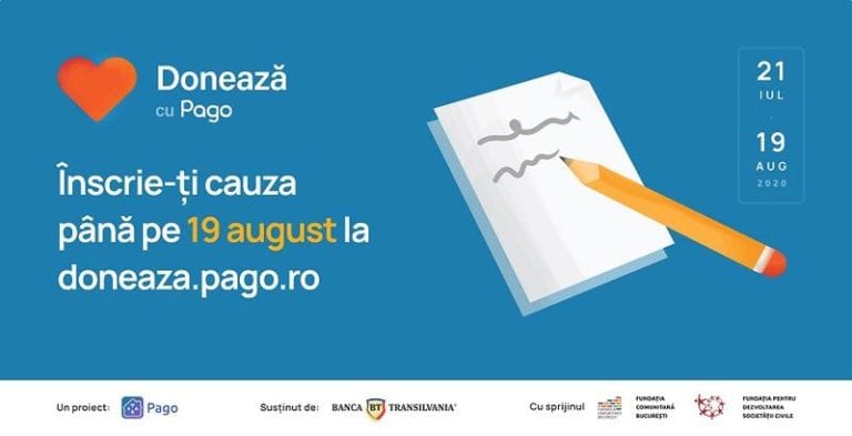 Se caută 15 ONG-uri din România, să fie ajutate să strângă donații mai ușor, prin aplicația Pago