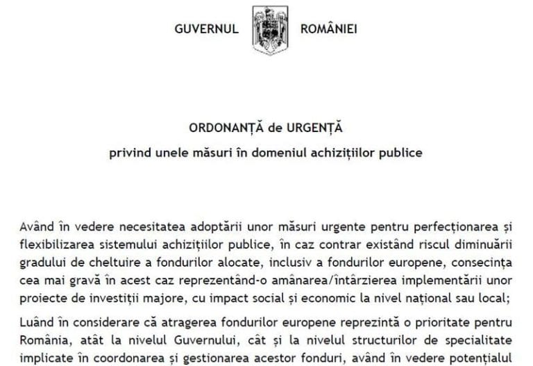 Guvernul Orban vrea să modifice legislația achizițiilor publice printr-o Ordonanță de Urgență de peste 40 de pagini: Digitalizarea controlului ex-ante, printre măsuri