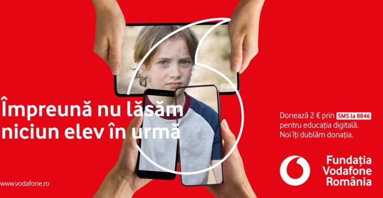 Vodafone lansează o campanie de strângere de fonduri pentru a sprijini accesul elevilor la educaţia online