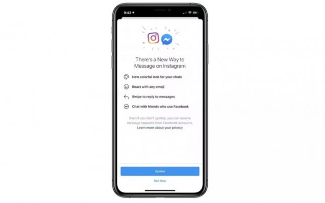 Facebook uneşte chat-urile Instagram şi Messenger printr-o nouă actualizare