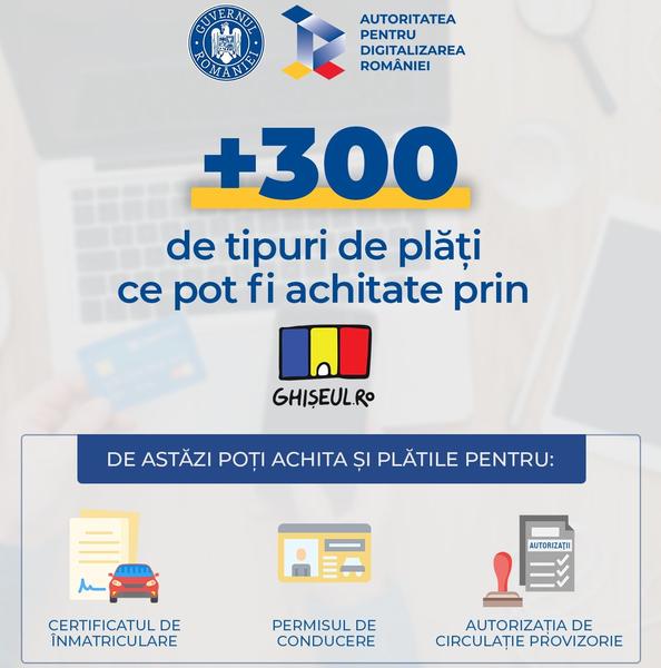 Românii pot achita online, de astăzi, și taxele pentru permisul auto, certificatul de înmatriculare și autorizația de circulație provizorie