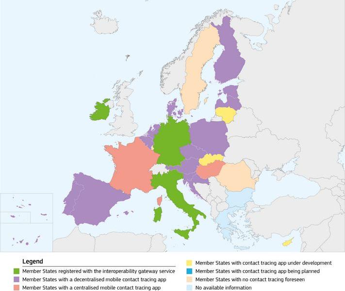 Coronavirus: Primele aplicații naționale de depistare a contacților și de avertizare care vor putea funcționa și în alte țări din UE sunt din Germania, Irlanda și Italia