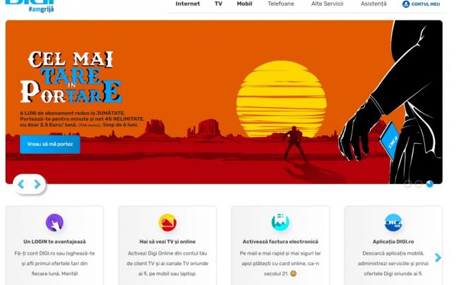 Digi anunţă schimbări în modul de administrare al conturilor de client şi acces la platforma Digi Online