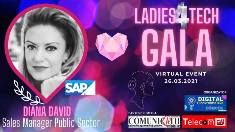 GALA LADIES 4TECH 2021: Diana DAVID, SAP – Vrem să ajungem la o pondere de 33% a femeilor în zona managerială până la finele anului 2022, de la 27% cât are SAP în prezent
