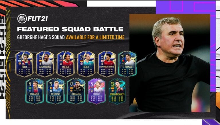 Gheorghe Hagi, primul român Featured Squad din istoria jocurilor video FIFA