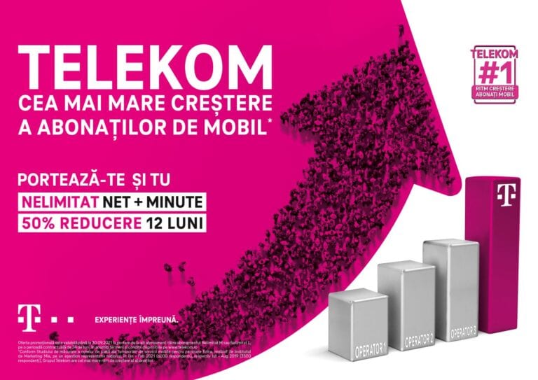 Noua ofertă de portare la Telekom vine cu Internet 4G nelimitat, minute şi SMS-uri nelimitate timp de un an