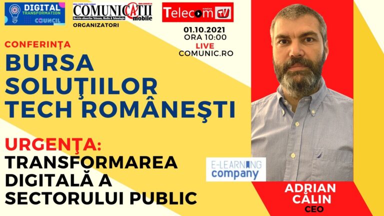 Adrian CĂLIN, The e-Learning Company: Suntem cel mai important furnizor de conținut e-learning pentru organizațiile private din România, dar nu ştim cum să adresăm mediul public, pentru că nu-l cunoaștem. Ar fi o greşeală să îl abordăm ca pe sectorul privat