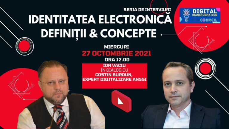 LIVE – IDENTITATEA ELECTRONICĂ – MIERCURI, 27 OCTOMBRIE, ORA 12.00