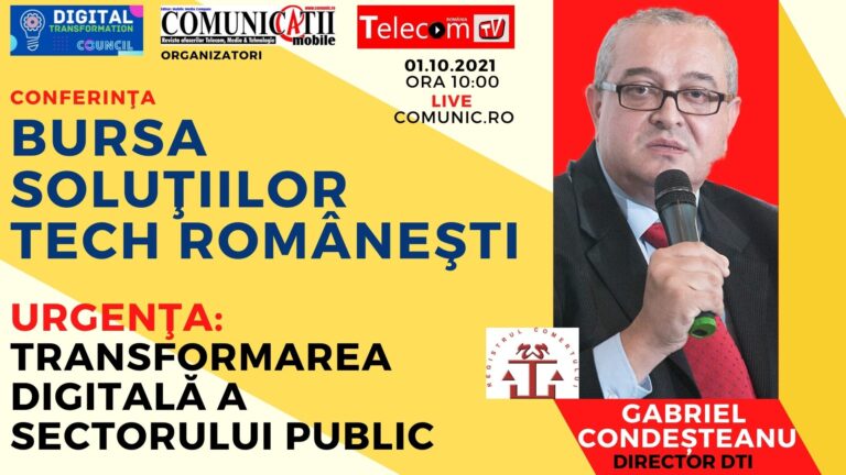 Gabriel CONDEŞTEANU, Director DTI ONRC: Nivelul de disponibilitate a viitorului sistem IT al ONRC va fi 99,999%. Ne așteptăm la o creștere exponențială a necesarului de a interacționa online, atât cu instituții publice, cât și mediul privat, și vrem să fim pregătiți.