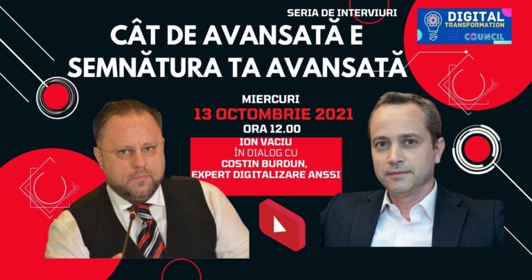 LIVE – 13 OCTOMBRIE, ORA 12.00 – CÂT DE AVANSATĂ E SEMNĂTURA TA AVANSATĂ?