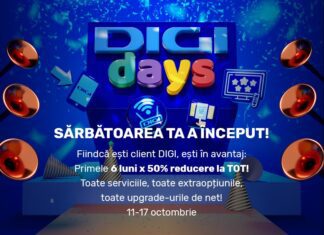 Reduceri de 50%, pe 6 luni, pentru clienţii Digi care aleg încă un serviciu pe 1 an