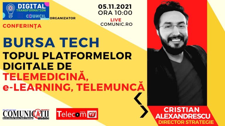 Cristian ALEXANDRESCU, Websem @ BURSA TECH: Un nou val digital foarte puternic va  spulbera vechiul concept de platformă. De la user pe platformă vom trece la un ecosistem de platforme, iar titanii digitali vor încuraja platformele mici. Mă tem că noi, ca ţară, nu suntem conectaţi cu platformele noastre la tehnologia viitorului, încă nu suntem pe punctul să integrăm transformarea digitală.