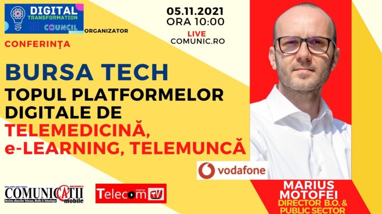 Marius MOTOFEI, Vodafone @ BURSA TECH: Pentru realizarea proiectului nostru de transformare într-o companie de tehnologie, luăm în calcul fie achiziții, fie investiții în companii, pentru a deveni un integrator în toată puterea cuvântului