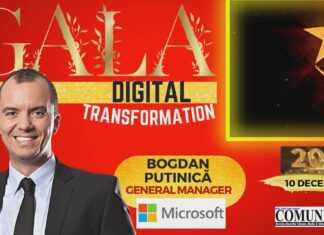 Bogdan PUTINICĂ, MICROSOFT @ DIGITAL TRANSFORMATION GALA 2021: Zona IT, împreună cu telecomunicațiile, poate ajunge în următorii ani la o pondere de 10% în economia națională, de la 7% în prezent. Sunt peste 200.000 de specialiști IT în România, care produc inovație IT. Ne așteptăm ca industria IT să genereze, direct și indirect, peste jumătate de milion de locuri de muncă