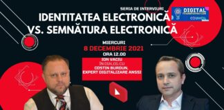 VIDEO IDENTITATEA ELECTRONICĂ vs. SEMNĂTURA ELECTRONICĂ – 8 DECEMBRIE, ORA 12.00