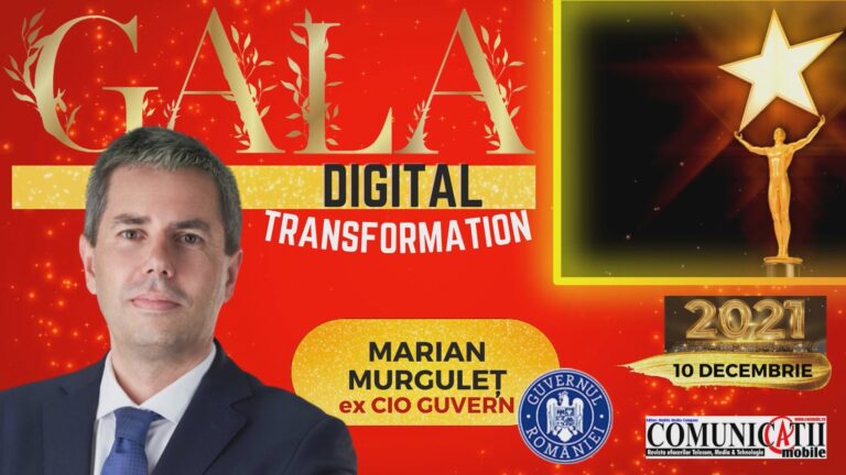 Marian MURGULEȚ, ex CIO Guvern @ DIGITAL TRANSFORMATION GALA 2021: În sectorul public, 2021 este anul în care întârzierile și amânările au fost ridicate la nivel de artă. PNRR este o oportunitate fantastică, dar vom lua, cel mai probabil, o treime din valoarea alocată