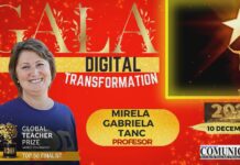 Mirela TANC @ DIGITAL TRANSFORMATION GALA 2021: Rolul profesorilor nu mai este doar de a transmite cunoștințe, ci de a selecta și structura informația relevantă, de a le facilita învățarea, de a-i antrena pe elevi să se descurce în pletora de informații existente, de a-i ajuta să-și mențină motivația la un nivel ridicat, de a le dezvolta simțul critic și de a le insufla un set de valori