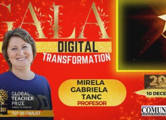 Mirela TANC @ DIGITAL TRANSFORMATION GALA 2021: Rolul profesorilor nu mai este doar de a transmite cunoștințe, ci de a selecta și structura informația relevantă, de a le facilita învățarea, de a-i antrena pe elevi să se descurce în pletora de informații existente, de a-i ajuta să-și mențină motivația la un nivel ridicat, de a le dezvolta simțul critic și de a le insufla un set de valori