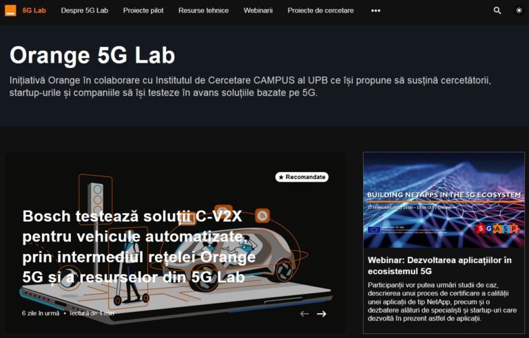 Premieră Orange: primul apel de date de tip uRLLC  prin rețeaua de tip StandAlone (5G SA)