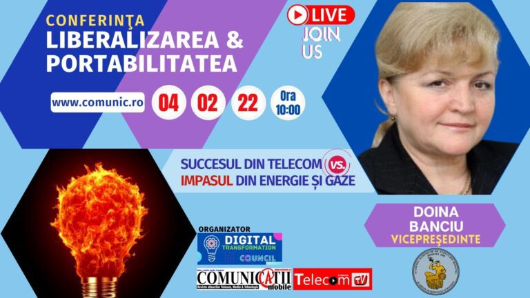 Doina BANCIU, Vice President AOSR @ Liberalization & Portability – Telecom vs. Energy and gas: I suggest launching a research topic for a systemic approach between the two fields, with technical, economic, social, commercial influences, beneficial to both communications and energy, but especially to citizens.