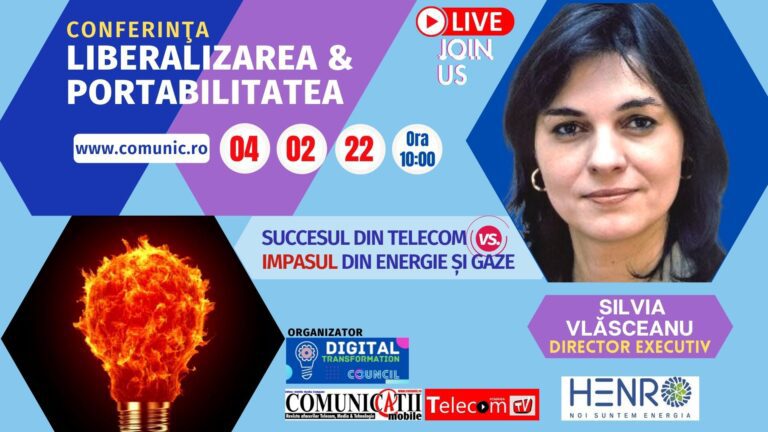 Silvia VLĂSCEANU, HENRO @ Liberalizarea & Portabilitatea – Telecom vs. Energie și gaze: Spre deosebire de telecom, în energie politicul a intervenit în legislație de foarte multe ori, de 14 ori în opt ani, ceea ce arată cât de „stabilă” este legislația.