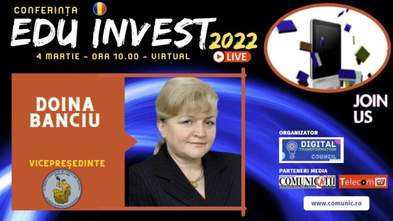 Doina Banciu, AOSR @ EDU INVEST 2022: Nu se poate face o bibliotecă digitală naţională fără o susținere legislativă corespunzătoare. Toate marile biblioteci din România au colecții de date digitale, dar din păcate, avem multe dubluri ale aceluiaşi document, fapt ce demonstrează că nu există o coordonare pentru construcţia unei biblioteci digitale naționale.